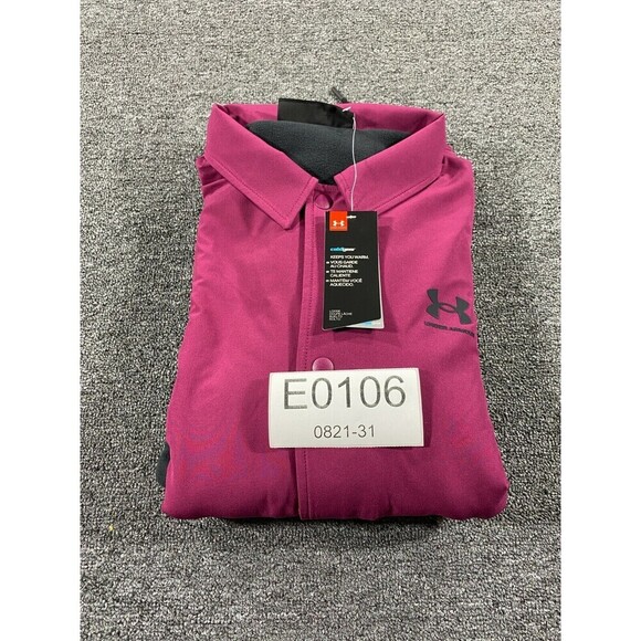Under Armour Jacket Mens Large Purple Black Waterproof Fleece Insulated 1357116 - Picture 11 of 11